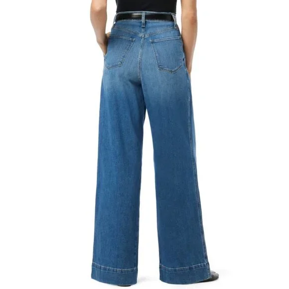 NEW JOE'S The Pleated Denim Trousers Medium Wash for women 764mn - Picture 4 of 10